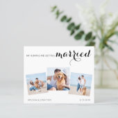 Hunde Hochzeit Foto Collage Save the Date Einladun (Stehend Vorderseite)