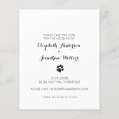 Hunde Hochzeit Foto Collage Save the Date Einladun (Rückseite)