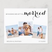 Hunde Hochzeit Foto Collage Save the Date Einladun (Vorderseite)