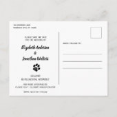 Hunde-Hochzeit-Foto Save the Date Ankündigungspostkarte (Rückseite)