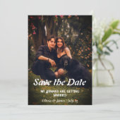 Hunde Hochzeit Foto Save the Date Einladung Karte (Stehend Vorderseite)