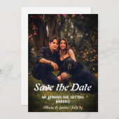 Hunde Hochzeit Foto Save the Date Einladung Karte (Vorne/Hinten)