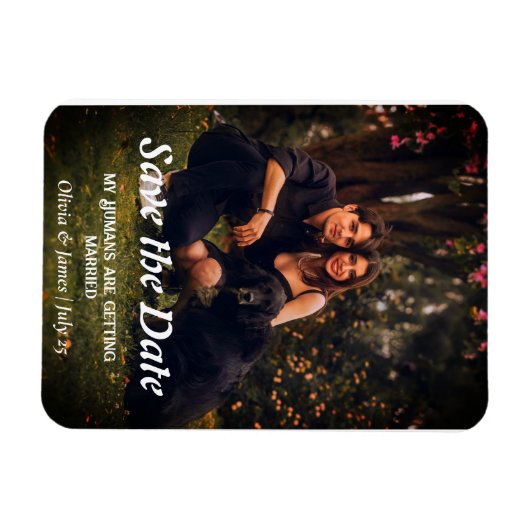 Hunde-Hochzeit-Foto Save the Date Magnet (Horizontal)