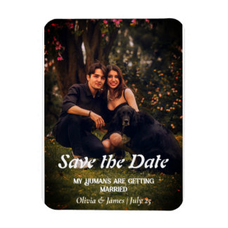 Hunde-Hochzeit-Foto Save the Date Magnet
