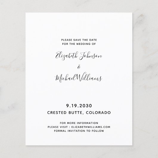 Hunde Hochzeit Foto speichern Datum Karten (Rückseite)