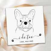 Hunde Hochzeit Ich tue zu personalisieren Französi Serviette
