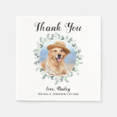 Hunde-Hochzeit-kundenspezifisches Foto Serviette (Vorderseite)