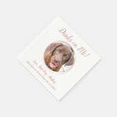 Hunde Hochzeit Moderne Rose Gold personalisieren B Serviette (Ecke)
