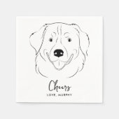 Hunde Hochzeit Personalisiert Cheers Golden Retrie Serviette (Vorderseite)
