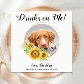 Hunde Hochzeit Personalisiert Cocktail Bar Serviette