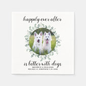 Hunde Hochzeit Personalisiert Serviette (Vorderseite)