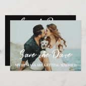 Hunde Hochzeit speichern das Datum Budget Einladung (Vorne/Hinten)