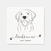 Hunde Hochzeitsgetränke auf meinem eigenen Labrado Serviette (Vorderseite)