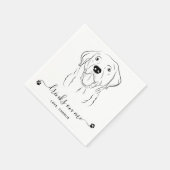 Hunde Hochzeitsgetränke auf meinem eigenen Labrado Serviette (Ecke)