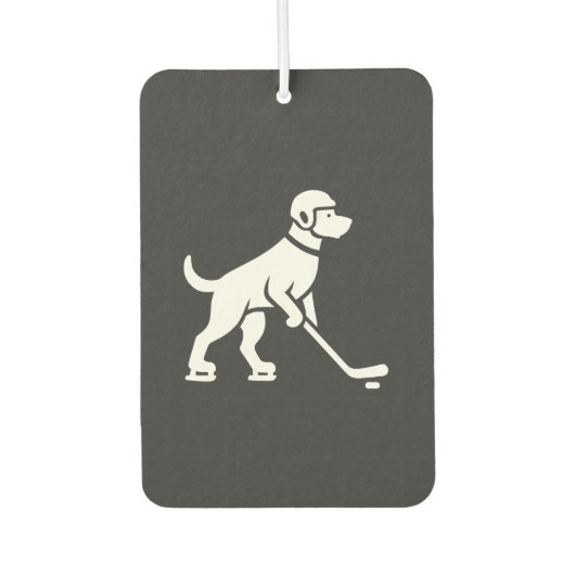 Hunde-Hockeyspieler-Silhouette Autolufterfrischer (Vorderseite)
