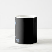 Hunde-Hockeyspieler-Silhouette Kaffeetasse (Mittel)