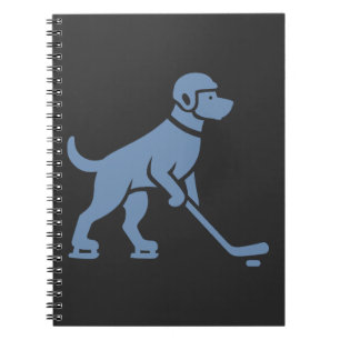 Hunde-Hockeyspieler-Silhouette Notizblock