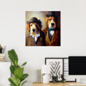 Hunde Holmes und Watson Poster (Heimbüro)