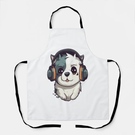 Hunde hören Musik Schürze (Vorderseite)