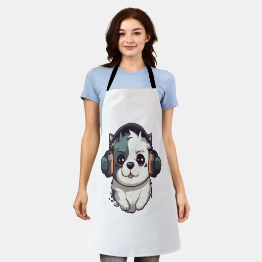 Hunde hören Musik Schürze (Getragen)