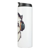 Hunde hören Musik Thermosbecher (Nach rechts gedreht)