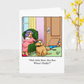 Hunde Humor-Blank-Grußkarte Karte (Gelbe Blume)