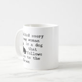 Hunde Humor Zitat - Dackel Kaffeetasse (Vorderseite Links)