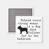 Hunde Humor Zitat - Französischer Bulldog Magnet (Vorderseite/Rückseite)