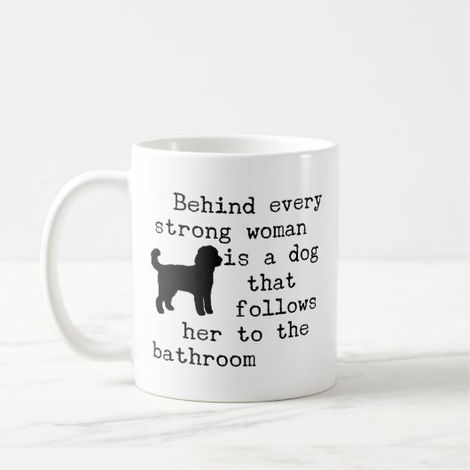 Hunde Humor Zitat - Labradoodle Kaffeetasse (Links)