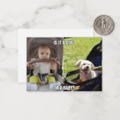 Hunde Hunde Hunde Baby Meme Joke Flat Note Card Mitteilungskarte (Vorderseite/Rückseite Beispiel)