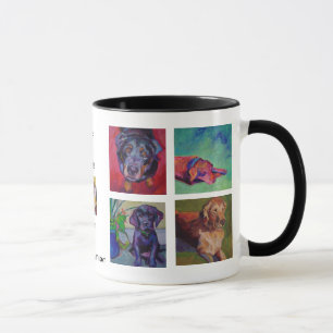 HUNDE, HUNDE, HUNDE • Eine Farbe quadrierte Tasse