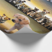 Hunde Hunde Katzen Welpen Kätzchen Tierische Mama Geschenkpapier (Ecke)