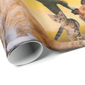 Hunde Hunde Katzen Welpen Kätzchen Tierische Mama Geschenkpapier (Rolleneckpunkt)