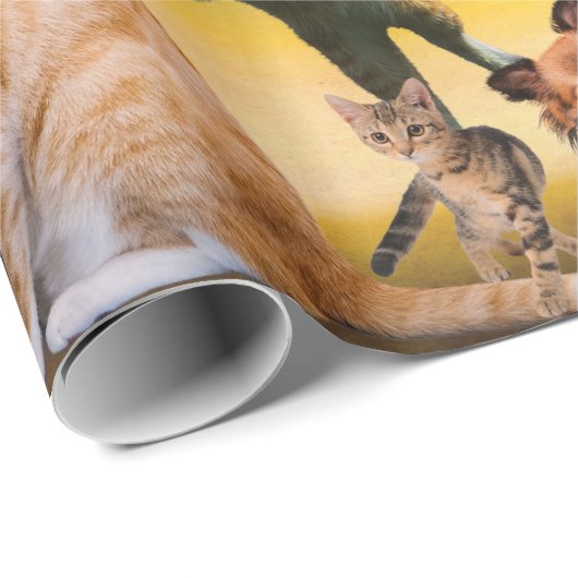 Hunde Hunde Katzen Welpen Kätzchen Tierische Mama Geschenkpapier (Rolleneckpunkt)