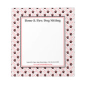 Hunde Hunde Sitter Hund Groomer Notizblock (Vorderseite)