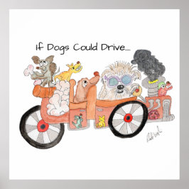 Hunde Ideales Auto Poster