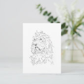 Hunde-Illustration, süße Kunst Cockapoo Postkarte (Stehend Vorderseite)