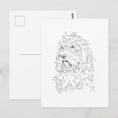 Hunde-Illustration, süße Kunst Cockapoo Postkarte (Vorne/Hinten)