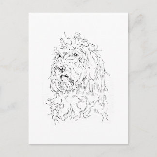Hunde-Illustration, süße Kunst Cockapoo Postkarte
