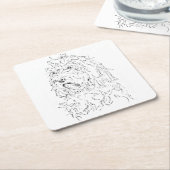 Hunde-Illustration, süße Kunst Cockapoo Rechteckiger Pappuntersetzer (angewinkelt)