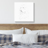 Hunde-Illustration, Wandkunst Cockapoo Leinwanddruck (Insitu (Schlafzimmer))
