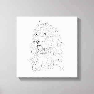 Hunde-Illustration, Wandkunst Cockapoo Leinwanddruck