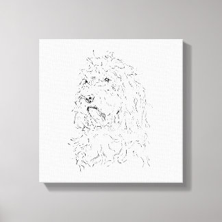 Hunde-Illustration, Wandkunst Cockapoo Leinwanddruck