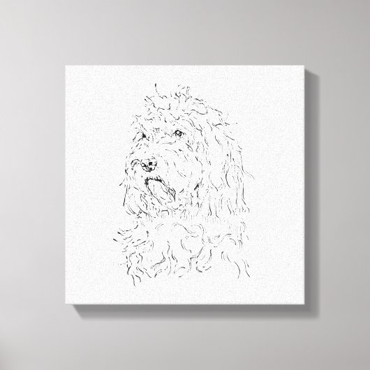 Hunde-Illustration, Wandkunst Cockapoo Leinwanddruck (Vorderseite)