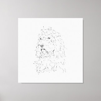Hunde-Illustration, Wandkunst Cockapoo Leinwanddruck