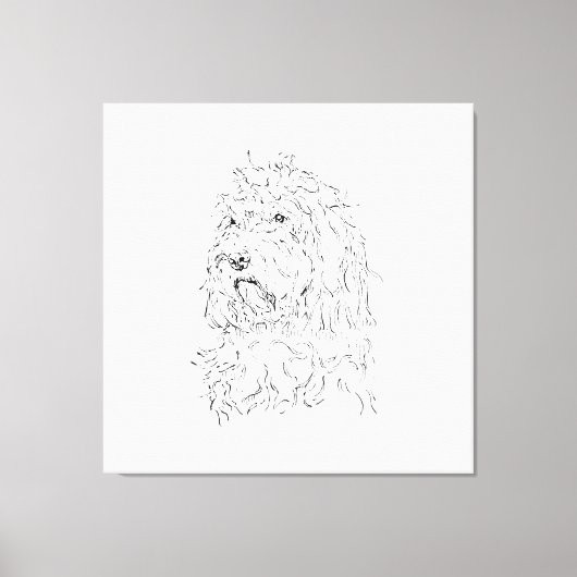 Hunde-Illustration, Wandkunst Cockapoo Leinwanddruck (Vorderseite)