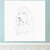 Hunde-Illustration, Wandkunst Cockapoo Leinwanddruck (Insitu (Holzboden))