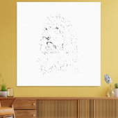 Hunde-Illustration, Wandkunst Cockapoo Leinwanddruck (Insitu (Wohnzimmer))