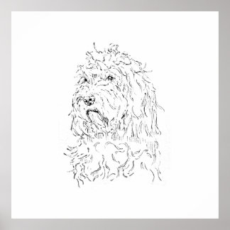Hunde-Illustration, Wandkunst Cockapoo Poster