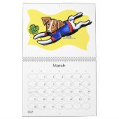 Hunde Illustrationen außerhalb des Leasingverhältn Kalender (Mär 2027)